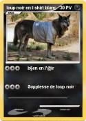loup noir en t-shirt blanc loup noir en