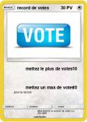 record de votes
