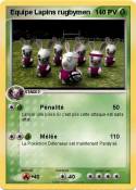 Equipe Lapins rugbymen Equipe Lapins