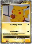 Pikachu et le hamburger Pikachu et le