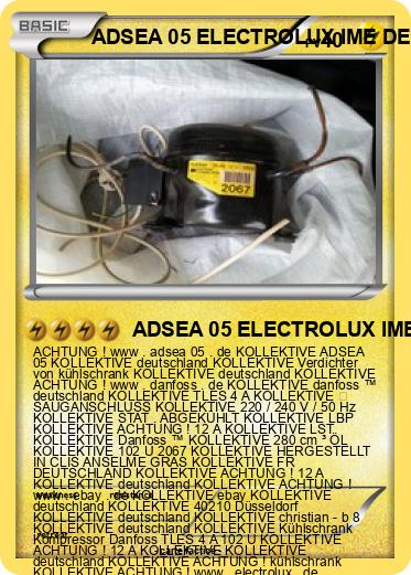 Pokemon ADSEA 05 ELECTROLUX IME DEUTSCHLAND