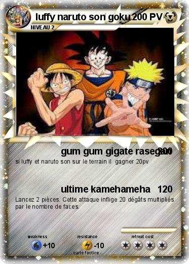 Pokemon luffy naruto son goku