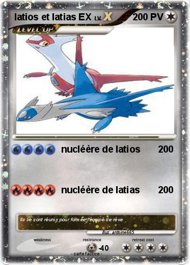 Pokemon latios et latias EX