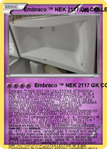 Pokemon Embraco ™ NEK 2117 GK COLLECTIVE