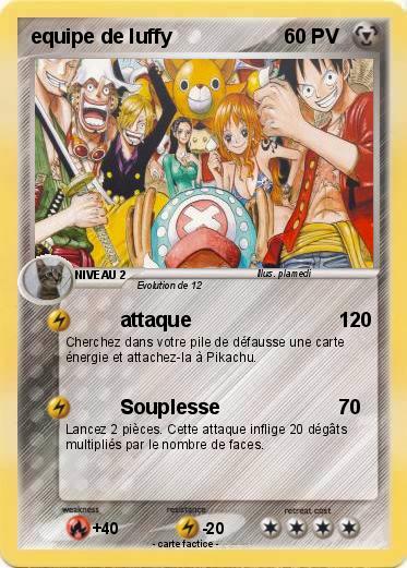 Pokemon equipe de luffy