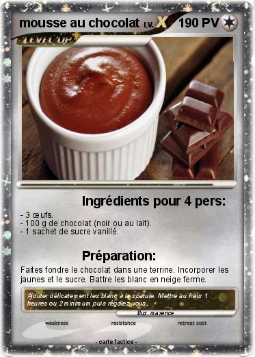 Pokemon mousse au chocolat
