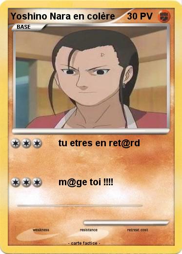 Pokemon Yoshino Nara en colère