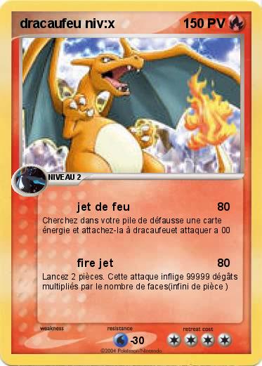 Pokemon dracaufeu niv:x 