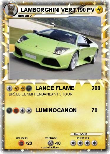 Pokemon LAMBORGHINI VERT