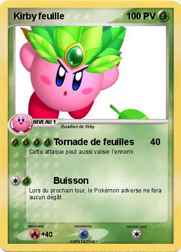Pokemon Kirby feuille