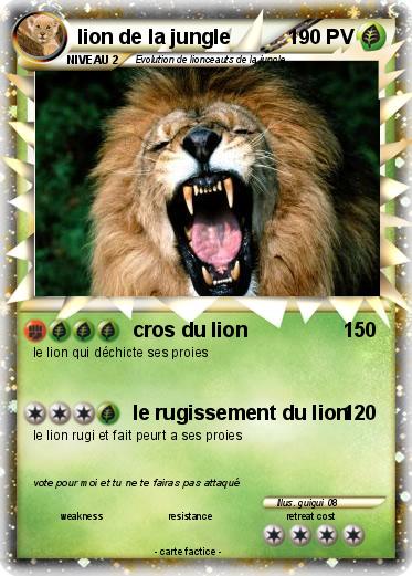 Pokemon lion de la jungle