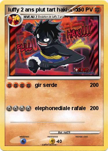Pokemon luffy 2 ans plut tart haki