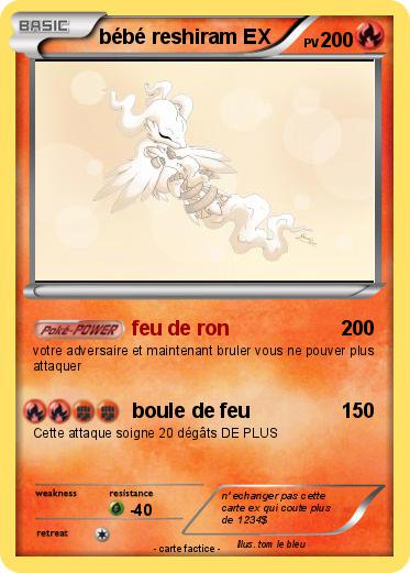 Pokemon bébé reshiram EX