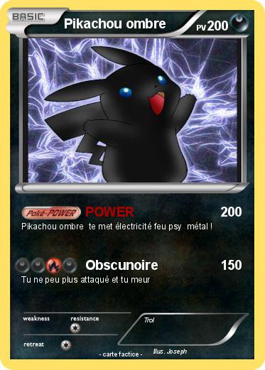 Pokemon Pikachou ombre