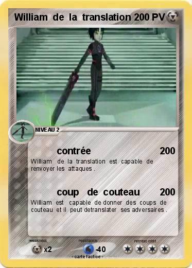 Pokemon William  de  la  translation