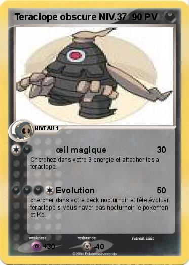 Pokemon Teraclope obscure NIV.37