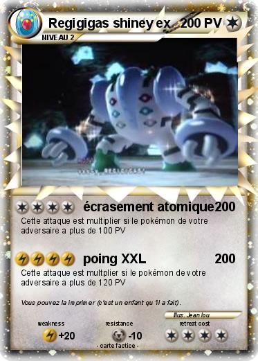 Pokemon Regigigas shiney ex