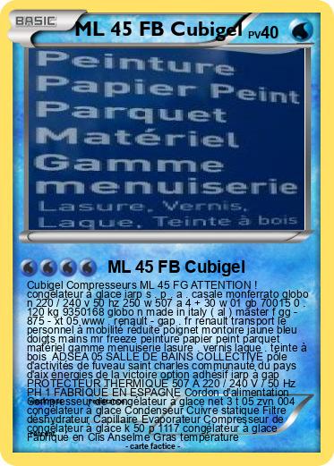 Pokemon ML 45 FB Cubigel