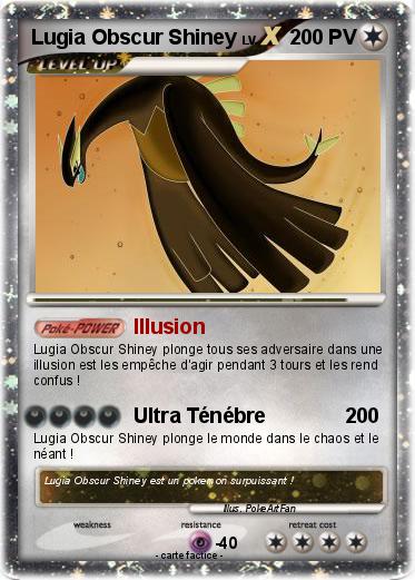 Pokemon Lugia Obscur Shiney