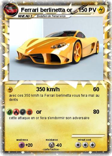 Pokemon Ferrari berlinetta or