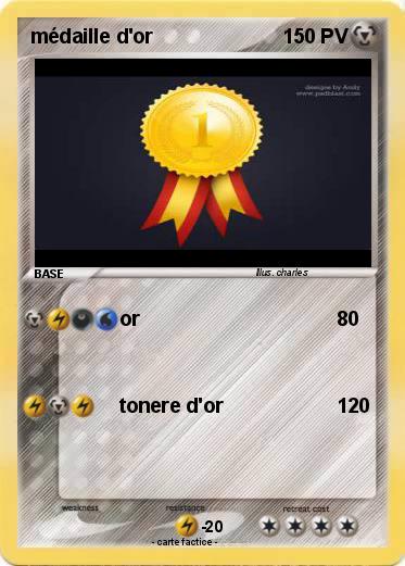 Pokemon médaille d'or