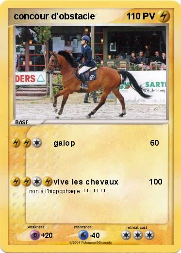 Pokemon concour d'obstacle
