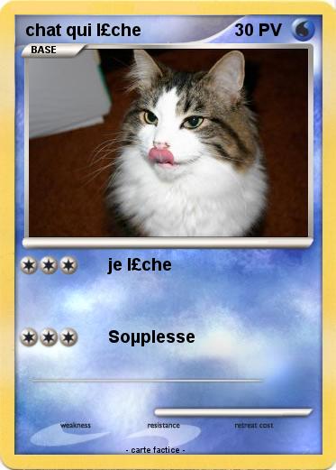 Pokemon chat qui l£che