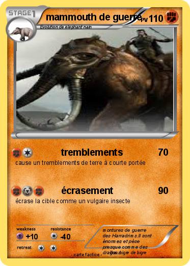Pokemon mammouth de guerre
