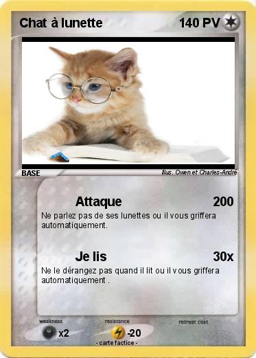 Pokemon Chat à lunette
