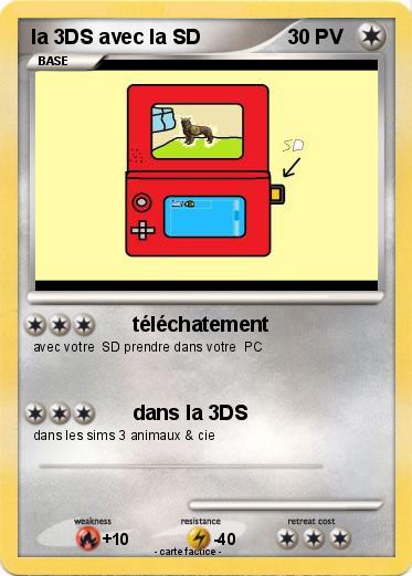 Pokemon la 3DS avec la SD
