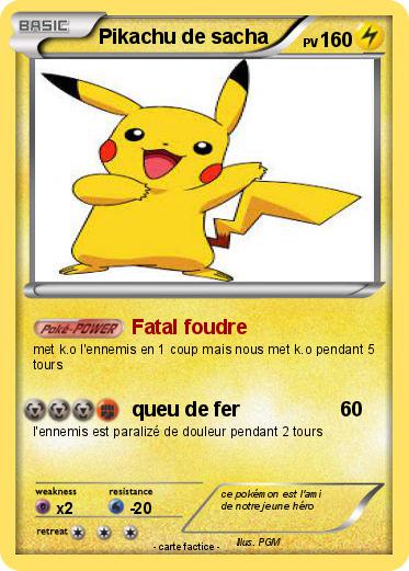 Pokemon Pikachu de sacha