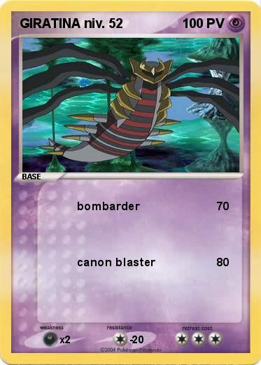 Pokemon GIRATINA niv. 52           