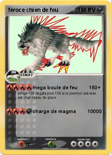 Pokemon feroce chien de feu