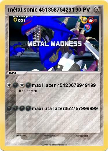 Pokemon métal sonic 451358754291        