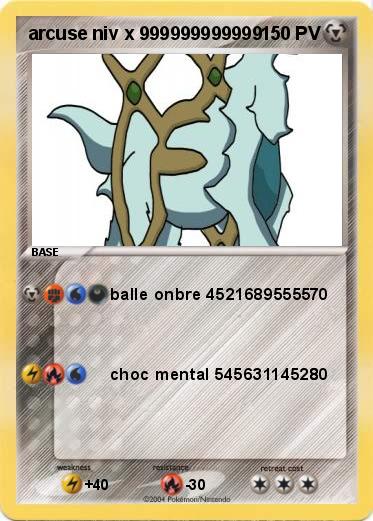 Pokemon arcuse niv x 999999999999                    