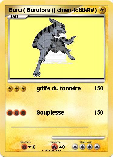 Pokemon Buru ( Burutora )( chien-tonnère )