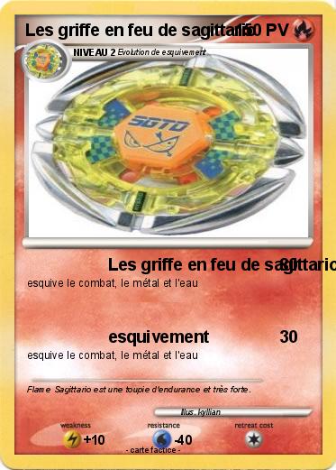 Pokemon Les griffe en feu de sagittario