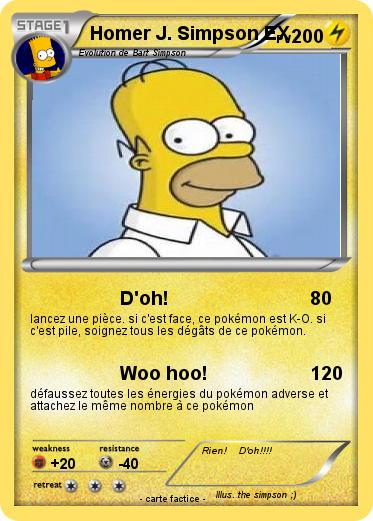 Pokemon Homer J. Simpson EX