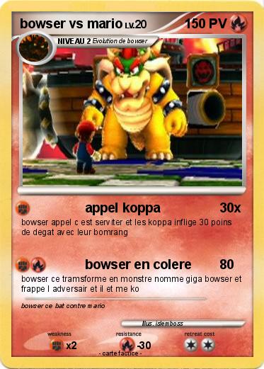 Pokemon bowser vs mario