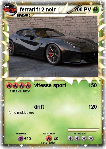 Pokemon ferrari f12 noir