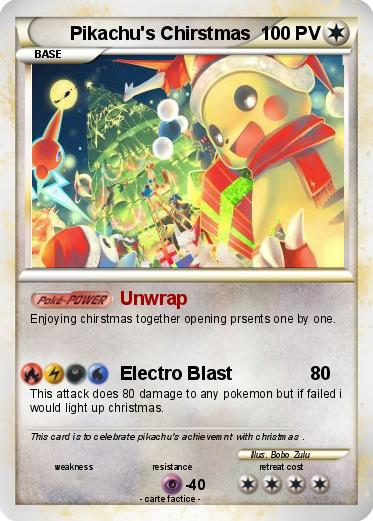 Pokemon Pikachu's Chirstmas