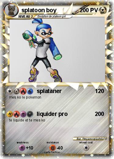 Pokemon splatoon boy