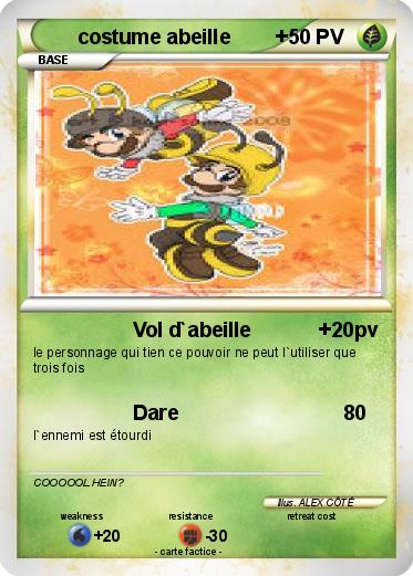 Pokemon costume abeille        +