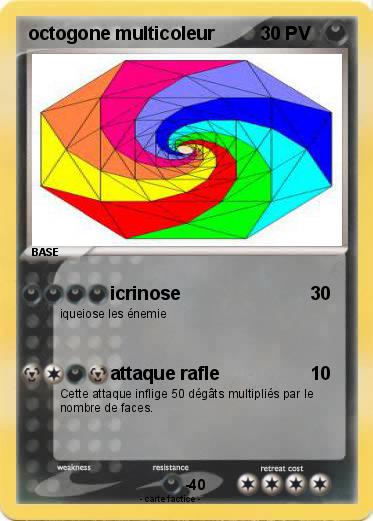 Pokemon octogone multicoleur