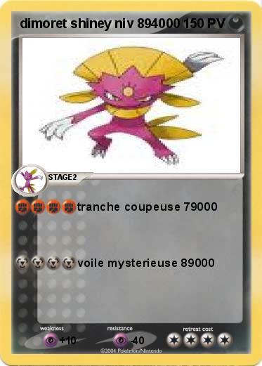 Pokemon dimoret shiney niv 894000