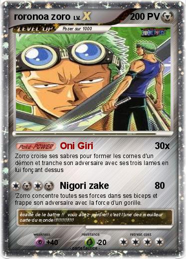 Pokemon roronoa zoro
