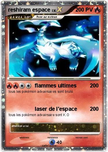 Pokemon reshiram espace