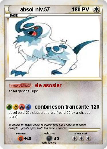 Pokemon absol niv.57               1
