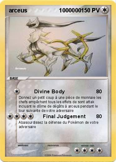 Pokemon arceus                    1000000