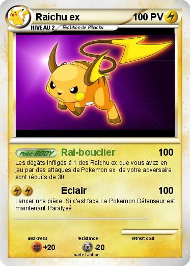 Pokemon Raichu ex